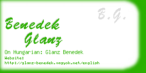 benedek glanz business card